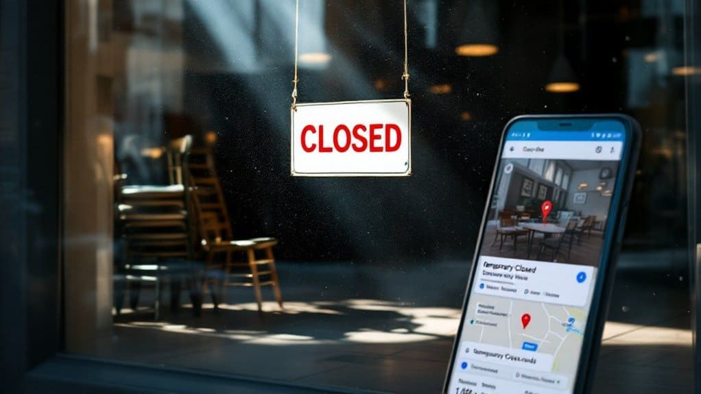business temporarily closed by google